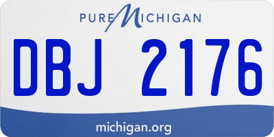 MI license plate DBJ2176