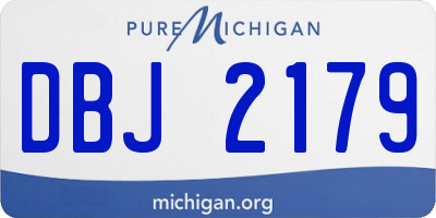 MI license plate DBJ2179