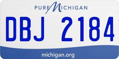 MI license plate DBJ2184