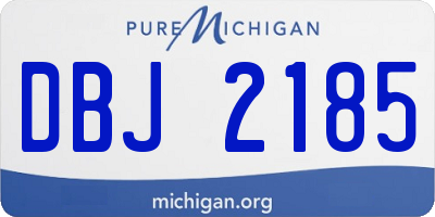 MI license plate DBJ2185