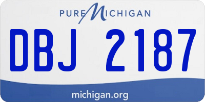 MI license plate DBJ2187