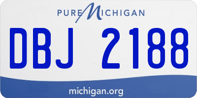 MI license plate DBJ2188