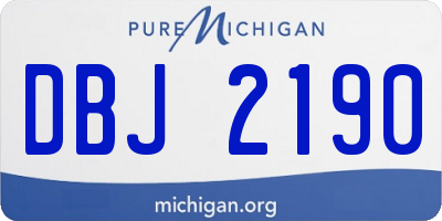MI license plate DBJ2190