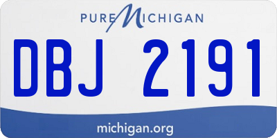 MI license plate DBJ2191