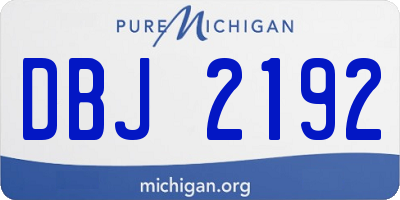 MI license plate DBJ2192