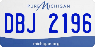 MI license plate DBJ2196