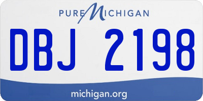 MI license plate DBJ2198