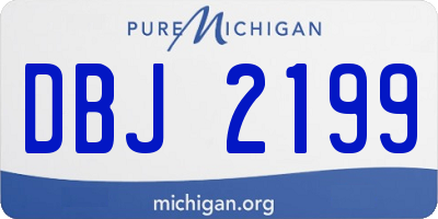 MI license plate DBJ2199