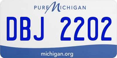MI license plate DBJ2202