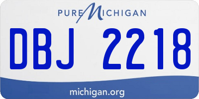 MI license plate DBJ2218