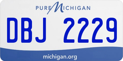 MI license plate DBJ2229