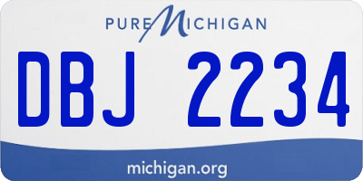 MI license plate DBJ2234