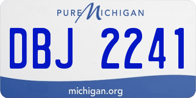 MI license plate DBJ2241