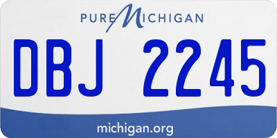 MI license plate DBJ2245