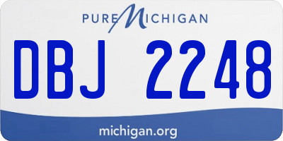 MI license plate DBJ2248