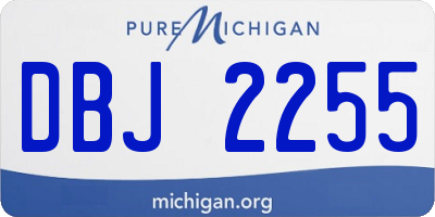 MI license plate DBJ2255