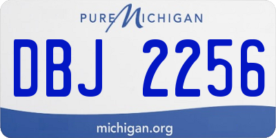 MI license plate DBJ2256