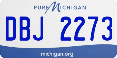 MI license plate DBJ2273