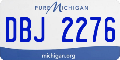 MI license plate DBJ2276