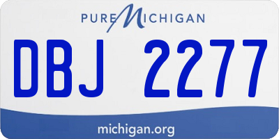 MI license plate DBJ2277