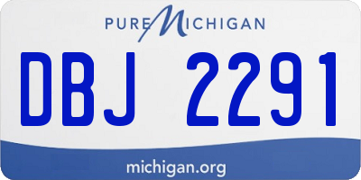 MI license plate DBJ2291