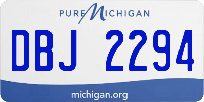 MI license plate DBJ2294