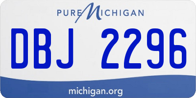 MI license plate DBJ2296