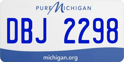 MI license plate DBJ2298