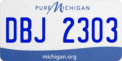 MI license plate DBJ2303