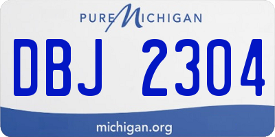 MI license plate DBJ2304