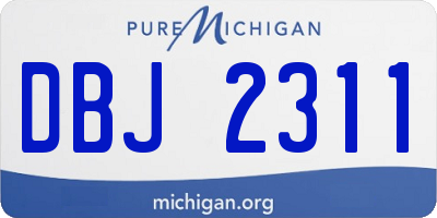 MI license plate DBJ2311