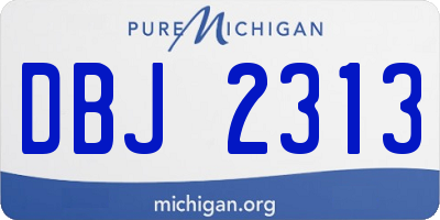 MI license plate DBJ2313