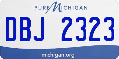 MI license plate DBJ2323