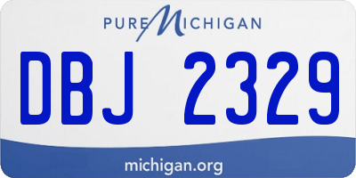 MI license plate DBJ2329