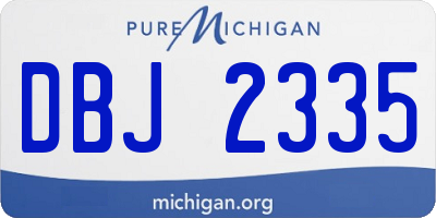 MI license plate DBJ2335
