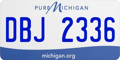 MI license plate DBJ2336