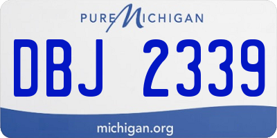 MI license plate DBJ2339