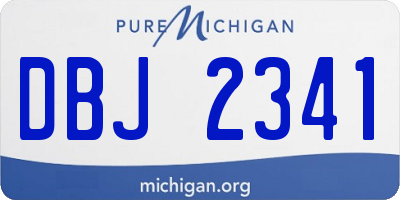 MI license plate DBJ2341