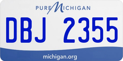 MI license plate DBJ2355