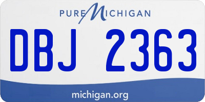 MI license plate DBJ2363