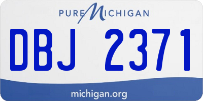 MI license plate DBJ2371