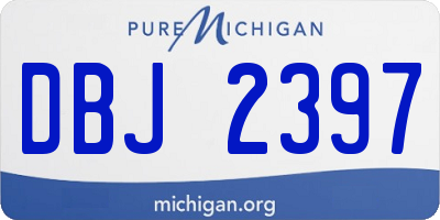 MI license plate DBJ2397