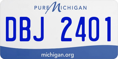 MI license plate DBJ2401