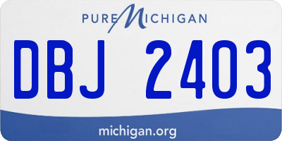 MI license plate DBJ2403