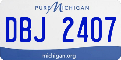 MI license plate DBJ2407