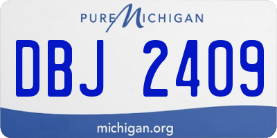 MI license plate DBJ2409