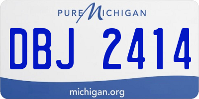 MI license plate DBJ2414