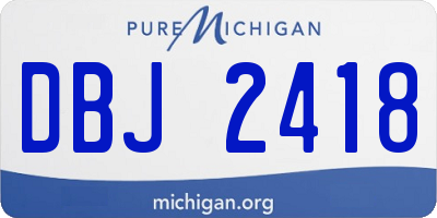 MI license plate DBJ2418