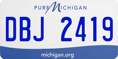 MI license plate DBJ2419
