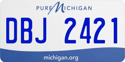 MI license plate DBJ2421
